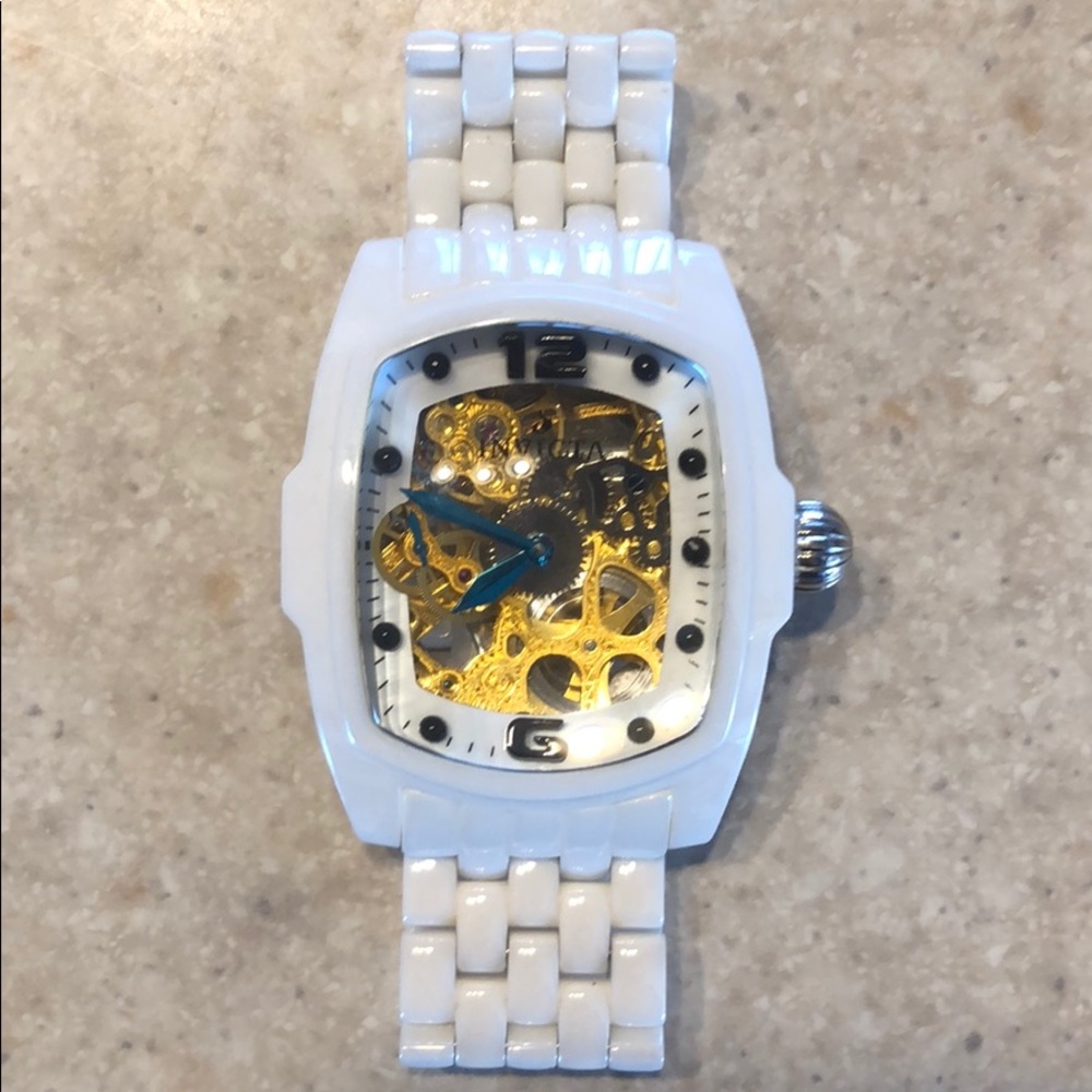 Men’s Invicta Ceramic Band Skeleton watch (Wind)
